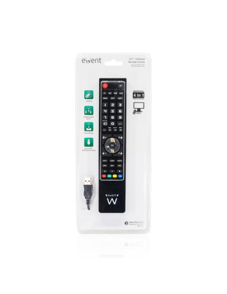 Ewent EW1570 mando a distancia DTT, DVD/Blu-ray, Proyector, SAT, STB, Altavoz para barra de sonido, TV, Universal, VCR Botones
