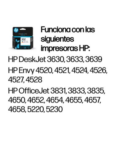 HP Cartucho de tinta original 302 tricolor
