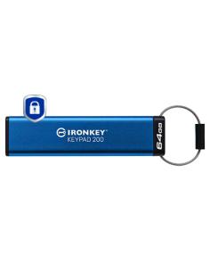 Kingston Technology IronKey Keypad 200 de 64 GB, FIPS 140-3 nivel 3 cifrado AES-256