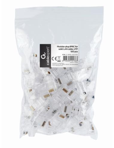 Gembird LC-8P8C-001/100 conector 8P8C (RJ-45) Transparente
