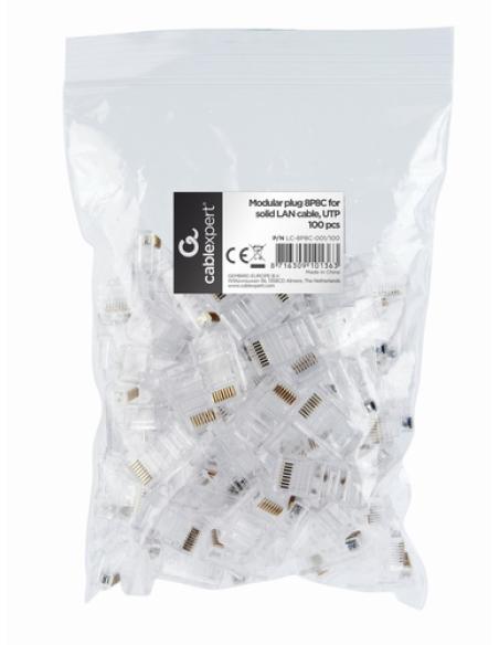 Gembird LC-8P8C-001/100 conector 8P8C (RJ-45) Transparente