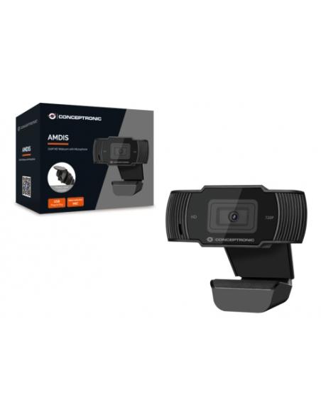 Conceptronic AMDIS03B cámara web 1280 x 720 Pixeles USB 2.0 Negro