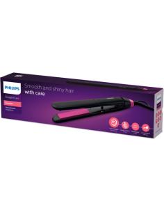 Philips StraightCare Essential BHS375/00 Utensilio de peinado Cepillo alisador Caliente Negro, Rosa 1,8 m 2