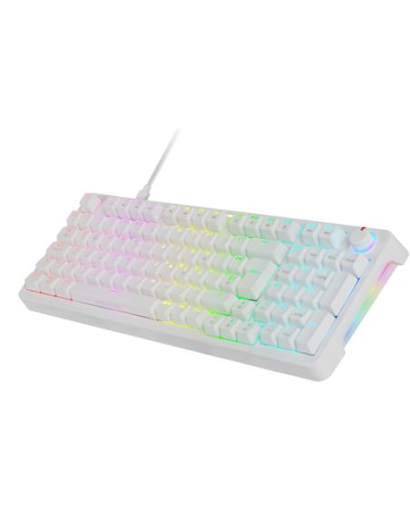 Mars Gaming MKPROWYFR teclado Juego USB AZERTY Francés Blanco