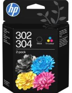 tinta 302 / 304 negro y tricolor 120 paginas en negro y 100 paginas en color aproximadamente (sustituye a x4d37ae y 3jb05ae)