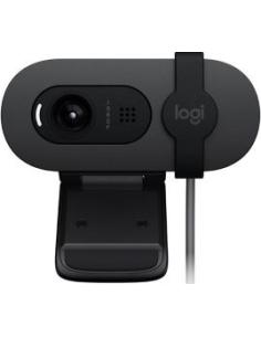 webcam brio 105 fhd 1080p y hasta 30fps con enfoque fijo video hasta 1920x1080 microfono omnidireccional campo de vision diagona