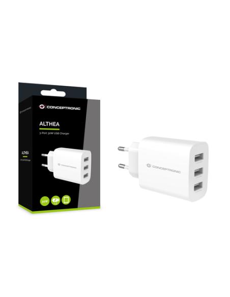 Conceptronic ALTHEA13W cargador de dispositivo móvil Universal Blanco Corriente alterna Interior