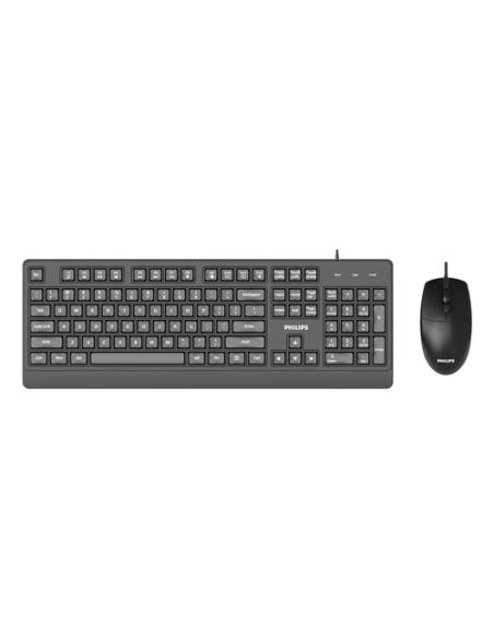 Philips 2000 series SPT6247B/85 teclado Ratón incluido Universal USB QWERTY Inglés Negro
