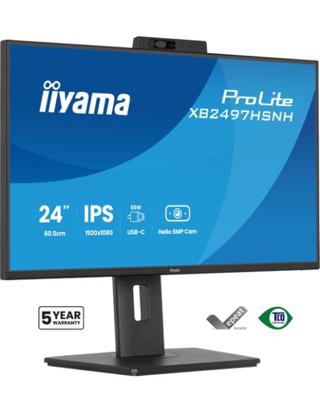 iiyama ProLite XB2497HSNH-B1 24IN IPS LCD 4MS 1920X1080 350CD/M2 HDMI/DP/USB 2 pantalla para PC 60,5 cm (23.8") 1920 x 1080 Pixe