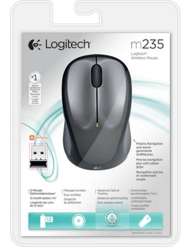 Logitech 910-002201 ratón Oficina Ambidextro RF inalámbrico Óptico 1000 DPI