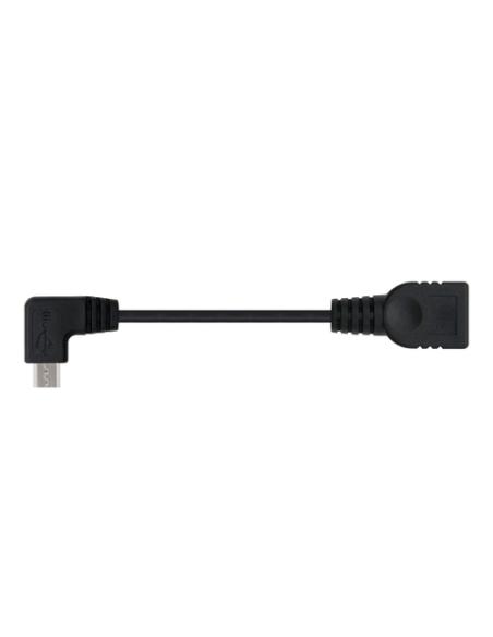 Nanocable CABLE USB 2.0 OTG ACODADO, TIPO MICRO B/M-A/H, NEGRO, 15 CM