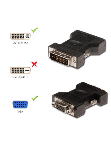 Ewent EC1250 cambiador de género para cable DVI-I 24+5 VGA Negro