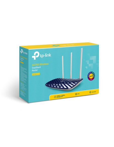 TP-Link AC750 router inalámbrico Ethernet rápido Doble banda (2,4 GHz / 5 GHz) Negro, Blanco