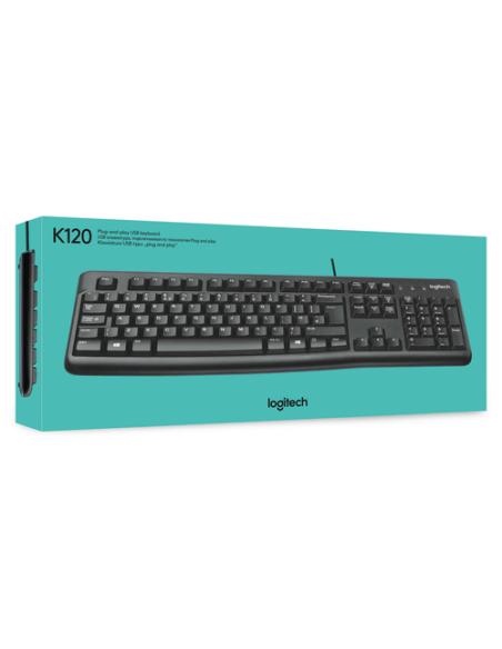 Logitech Keyboard K120 for Business teclado Universal USB AZERTY Francés Negro