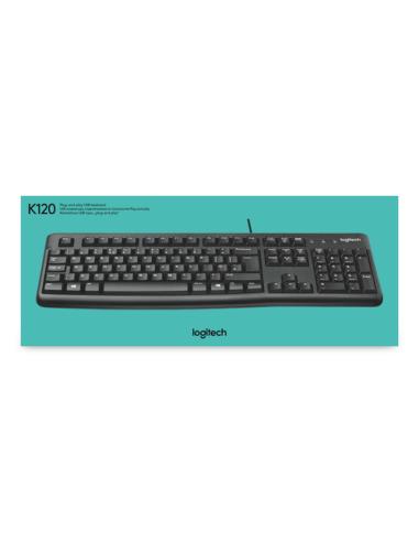 Logitech Keyboard K120 for Business teclado Universal USB AZERTY Francés Negro