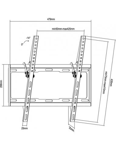 Equip 650311 Soporte de pared para TV inclinable de 32"-55