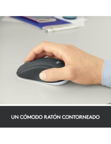Logitech 920-008680 teclado Ratón incluido Universal RF inalámbrico QWERTY Español Negro, Blanco