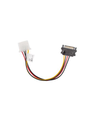 Lanberg CA-SAHD-10CU-0015 cable de SATA 0,15 m Molex (4-pin) SATA de 15 pines Negro, Rojo, Amarillo