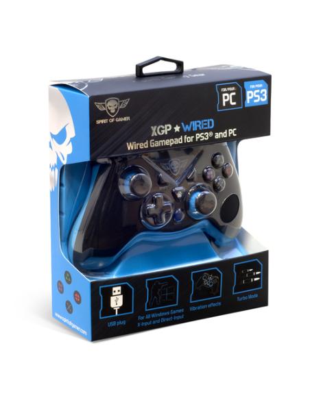Spirit of Gamer SOG-WXGP mando y volante Negro, Azul USB Gamepad Analógico/Digital PC, Playstation 3
