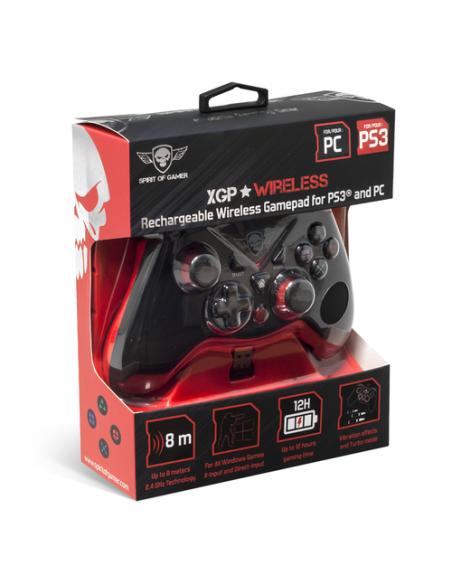 Spirit of Gamer SOG-RFXGP mando y volante Negro, Rojo USB Gamepad Analógico/Digital PC, Playstation 3