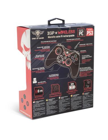 Spirit of Gamer SOG-RFXGP mando y volante Negro, Rojo USB Gamepad Analógico/Digital PC, Playstation 3