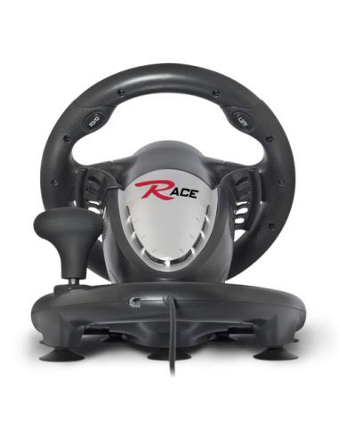 Spirit of Gamer Race Wheel Pro Negro, Plata USB Volante + Pedales Analógico/Digital PC, Playstation 2, Playstation 3