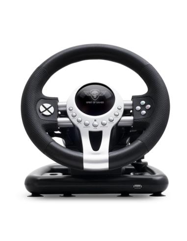Spirit of Gamer Race Wheel Pro 2 Negro, Plata USB Volante + Pedales Digital PC, PlayStation 4, Playstation 3, Xbox One