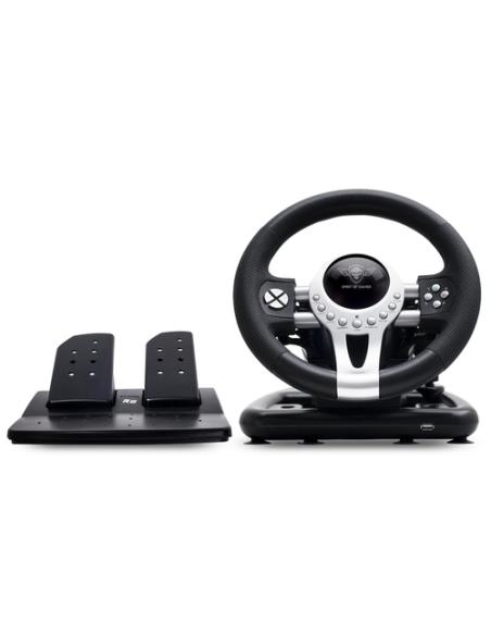Spirit of Gamer Race Wheel Pro 2 Negro, Plata USB Volante + Pedales Digital PC, PlayStation 4, Playstation 3, Xbox One