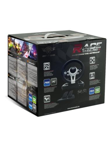 Spirit of Gamer Race Wheel Pro 2 Negro, Plata USB Volante + Pedales Digital PC, PlayStation 4, Playstation 3, Xbox One