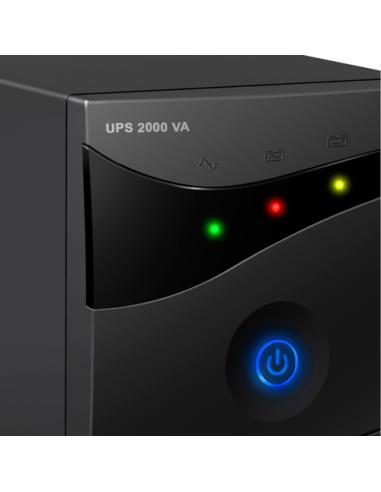 Woxter UPS 2000 VA sistema de alimentación ininterrumpida (UPS) Línea interactiva 2 kVA 1200 W 2 salidas AC