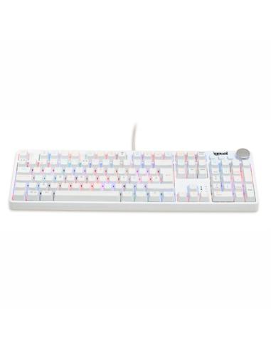 iggual Teclado gaming mecánico PEARL RGB blanco