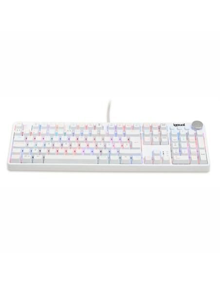 iggual Teclado gaming mecánico PEARL RGB blanco