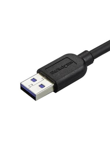 StarTech.com Cable delgado de 0,5m Micro USB 3.0 acodado a la derecha a USB A