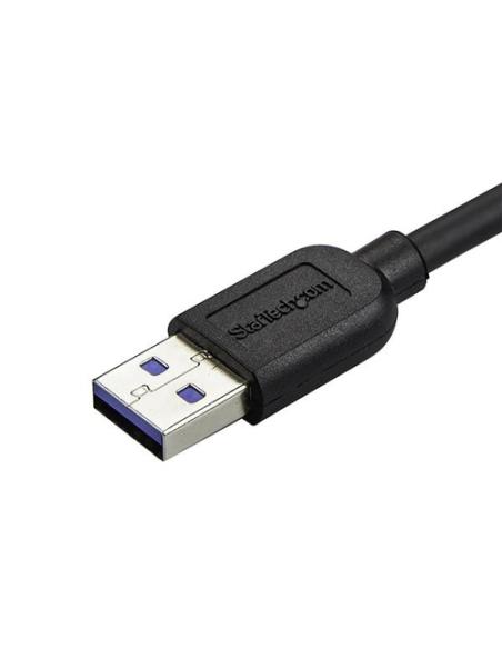 StarTech.com Cable delgado de 0,5m Micro USB 3.0 acodado a la derecha a USB A