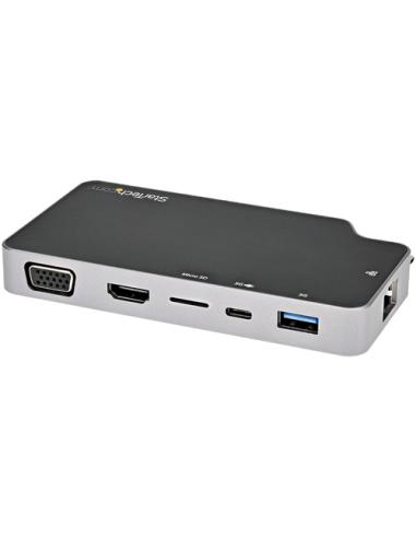 StarTech.com Adaptador Multipuertos USB C - Docking Station USB 3.1 Tipo C a Vídeo HDMI de 4K o VGA - PD Pass-through de 100W - 