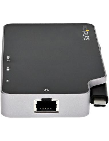 StarTech.com Adaptador Multipuertos USB C - Docking Station USB 3.1 Tipo C a Vídeo HDMI de 4K o VGA - PD Pass-through de 100W - 