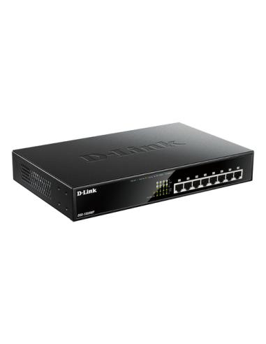 D-Link DGS-1008MP switch No administrado Gigabit Ethernet (10/100/1000) Energía sobre Ethernet (PoE) 1U Negro