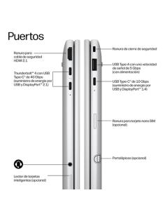 HP EliteBook 8 Flip G2i 13 inch Notebook Next Gen AI PC Wolf Pro Security Edition Copilot+ PC Intel Core Ultra 7 Portátil 33,8 c