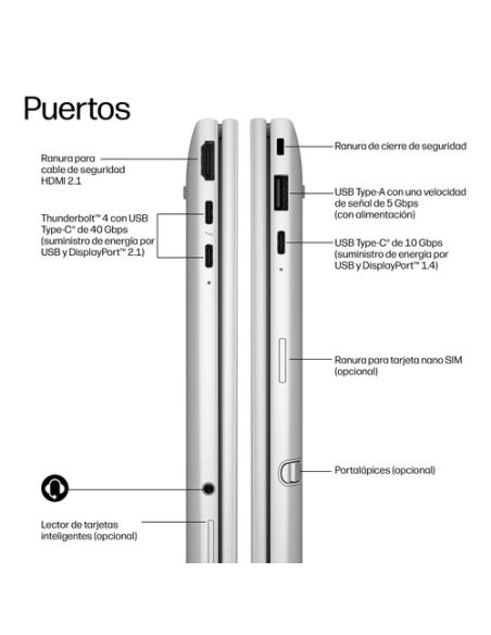 HP EliteBook 8 Flip G2i 13 inch Notebook Next Gen AI PC Wolf Pro Security Edition Copilot+ PC Intel Core Ultra 7 Portátil 33,8 c