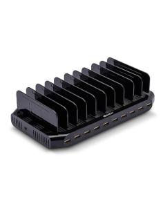 Lindy 73309 organizador para estación de carga Independiente Plástico Negro 2