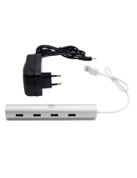 Woxter Hub 73 USB 3.2 Gen 1 (3.1 Gen 1) Type-A 5000 Mbit/s Plata