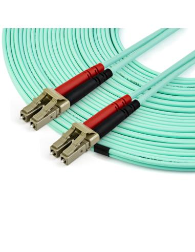 StarTech.com Cable de 1m de Fibra Óptica Multimodo LC/UPC a LC/UPC OM4 - 50/125µm - Fibra LOMMF/VCSEL - Redes de 100G - Cable LS