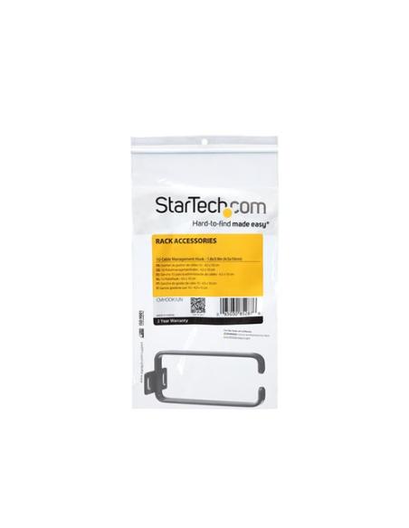 StarTech.com Anilla Pasacables en D Vertical 1U para Gestión de Cableado en Armarios Racks - Guiacables 4,5x10cm