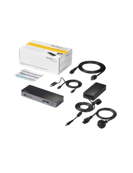StarTech.com Docking Station Universal para Portátil - Replicador de Puertos Híbrido USB-C/-A - 2x HDMI y DP 4K - PD 60W - Mac /
