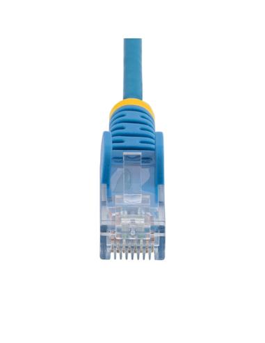 StarTech.com Cable Cat6 de 2,5m - Delgado - con Conectores RJ45 sin Enganches - Azul
