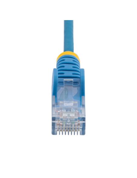 StarTech.com Cable Cat6 de 2,5m - Delgado - con Conectores RJ45 sin Enganches - Azul
