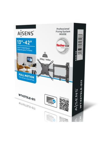 AISENS WT42TSLE-011 soporte para TV 106,7 cm (42") Negro