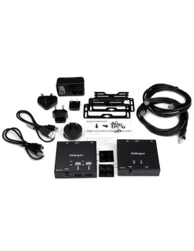 StarTech.com Extensor HDMI por Cable CAT6 con Concentrador USB de 4 Puertos - 50m - 1080p