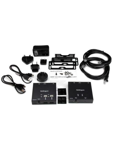 StarTech.com Extensor HDMI por Cable CAT6 con Concentrador USB de 4 Puertos - 50m - 1080p
