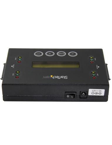 StarTech.com Clonador y Borrador Independiente 1:1 para Memorias USB y Unidades de Disco Duro y SSD SATA - con Pantalla LCD - TA